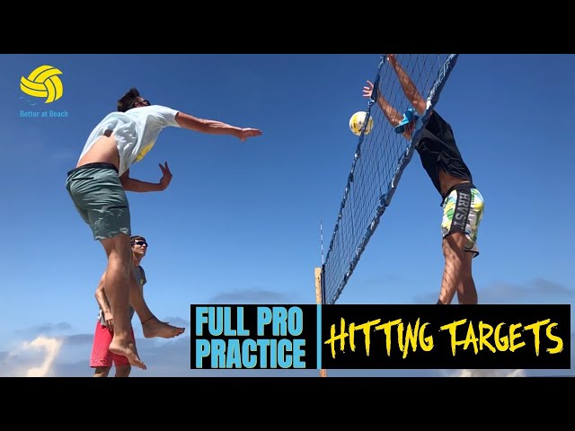 Men's Beach Volleyball Full Pro Practice | Sideout Target Drills