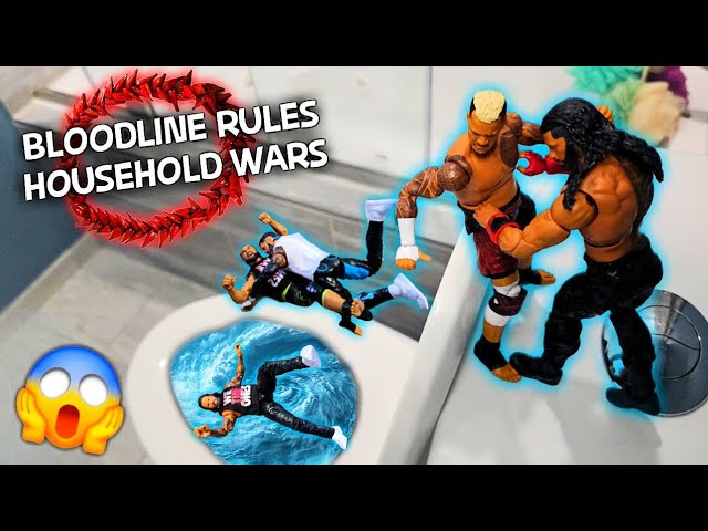 WWE Action Figure "Household Wars" Bloodline Rules Match! Roman Reigns Vs Solo Sikoa!