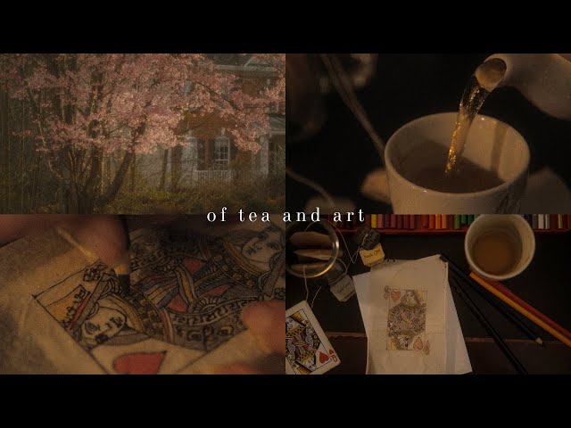 Of Tea and Art | Cottagecore Cinematic | Light Academia | Slow living silent vlog