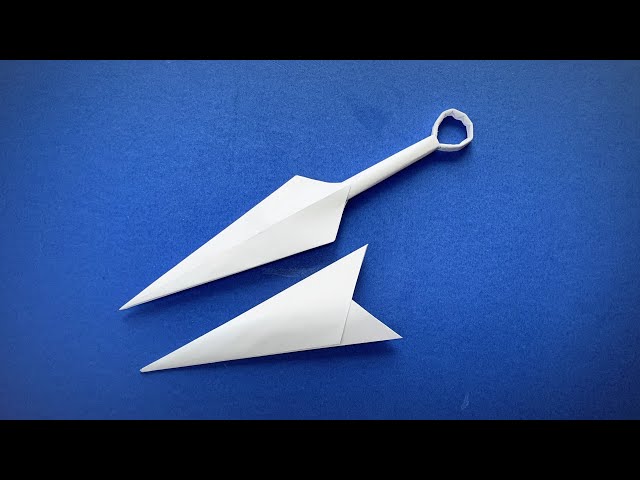 How to Make a Paper Kunai Knife with Sheath | AMAZING PAPER NINJA WEAPONS Origami Naruto