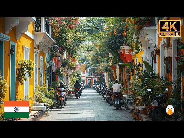 Puducherry, India🇮🇳 A French-inspired Town Deep in South India (4K HDR)