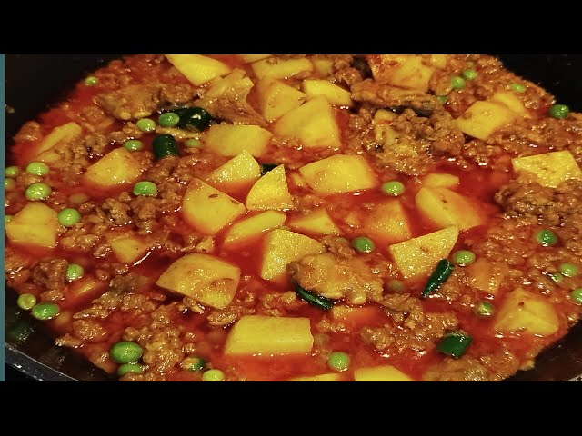 keema aloo matar recipe|mutton mince with peas and potatoes|Kirankitchenc