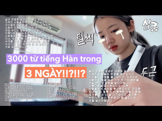 Mình đã học 3000 từ tiếng Hàn trong 3 ngày!