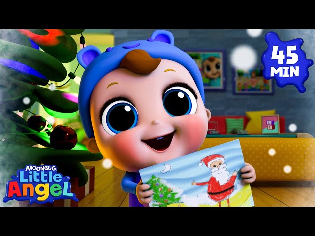 🎄 Baby John Meets Santa 🎄 | Little Angel | Songs and Cartoons | Best Videos for Babies