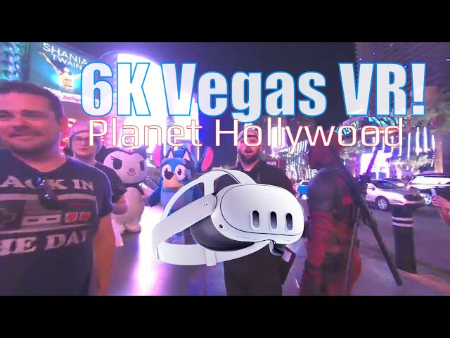 #VR180 6K Virtual Las Vegas Walk outside Planet Hollywood!