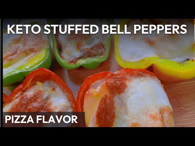 Easy Keto Stuffed Bell Peppers – Low Carb Pizza Flavor