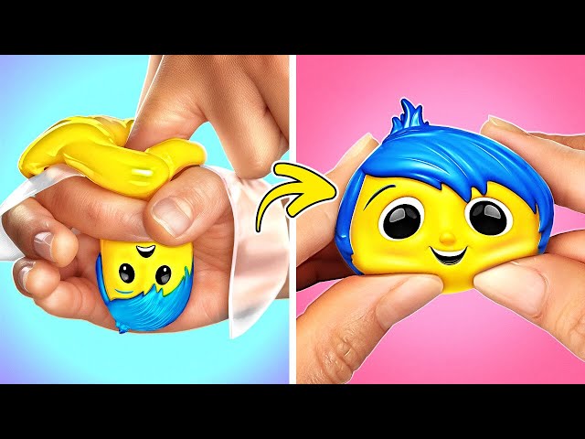 DIY Squishy JOY 😍🤩 *INSIDE OUT 2 Best Cardboard Crafts and Game Books*