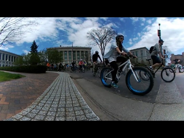 360 video: Sixth annual Mayor's Bike Ride through downtown Duluth