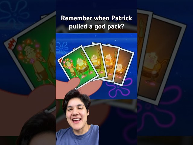 Remember when Patrick pulled a god pack? #spongebob #pokemon #pokemoncards