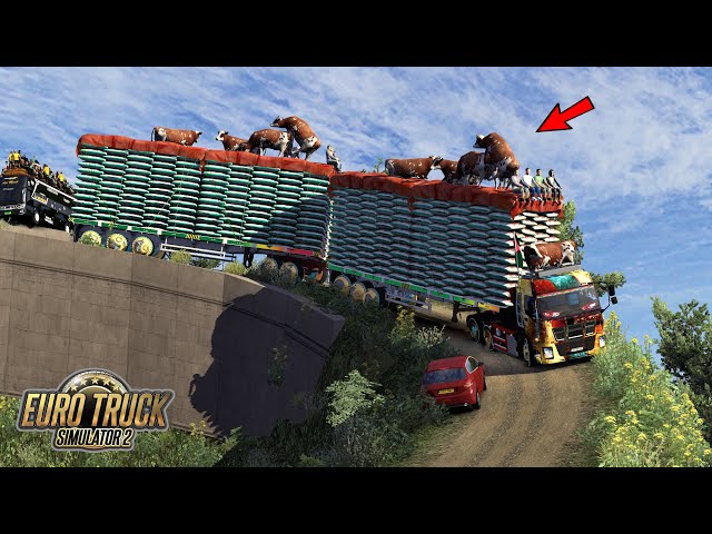 Overloaded Trailer - the most dangerous road | Euro Truck Simulator 2