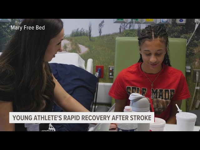 Young athlete making rapid recovery after stroke