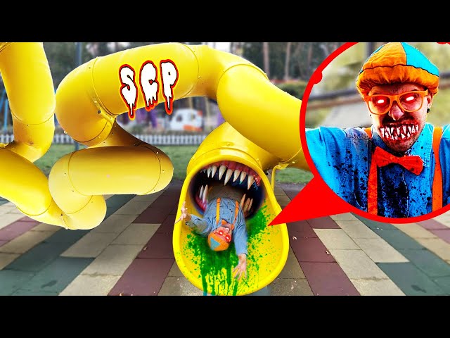 SLIDE EATER EATS BLIPPI EXE on the playground