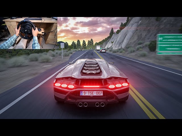 Lamborghini Countach LP 800 4 on LA Canyons | Steering Wheel Gameplay | Assetto Corsa