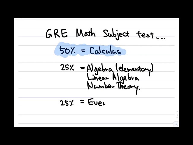 How I got an 870 on GRE Math Subject Test!