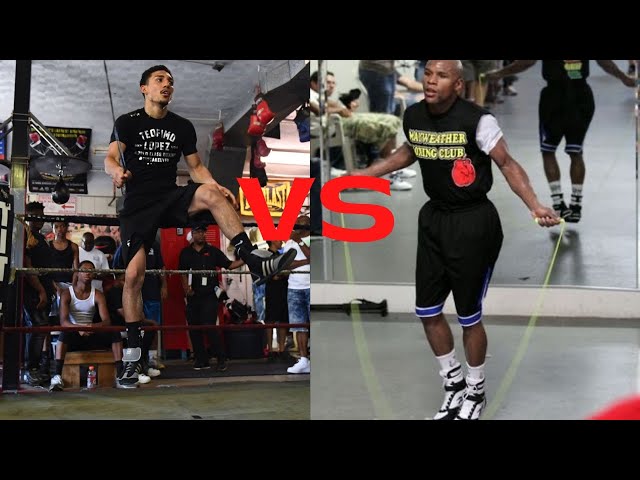 Boxers on the Jump Rope Floyd Mayweather vs Teofimo Lopez WHO DID IT BETTER?