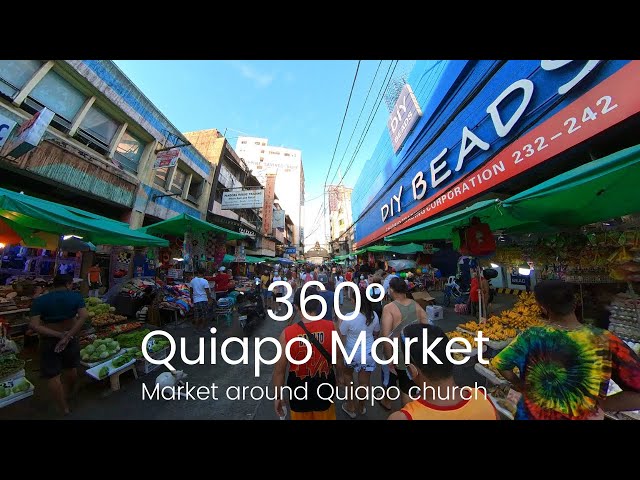 Quiapo Market , Manila, Philippines | 360°VR Video & Audio Walking Tour | Nov.2020