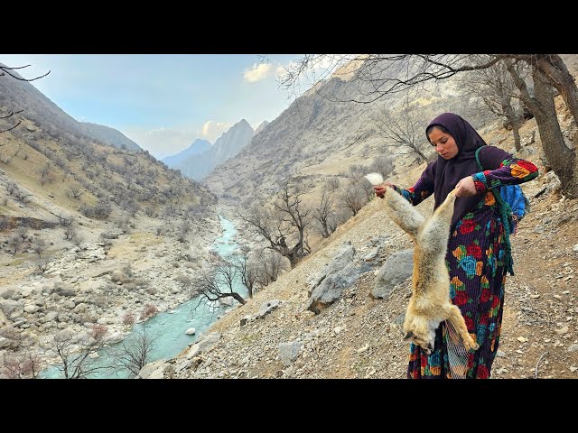 Life in the mountains: fox hunting and fishing by a nomadic woman