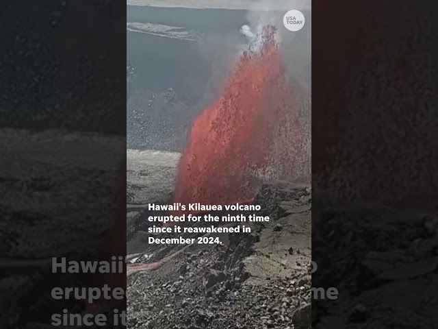 Watch: Kilauea volcano erupts again, spewing molten lava #Shorts