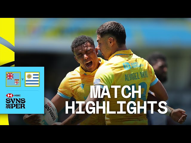 Uruguay STUN Fiji with amazing comeback 🤯 | Fiji v Uruguay | HSBC SVNS Perth 2025 | Men's Highlights