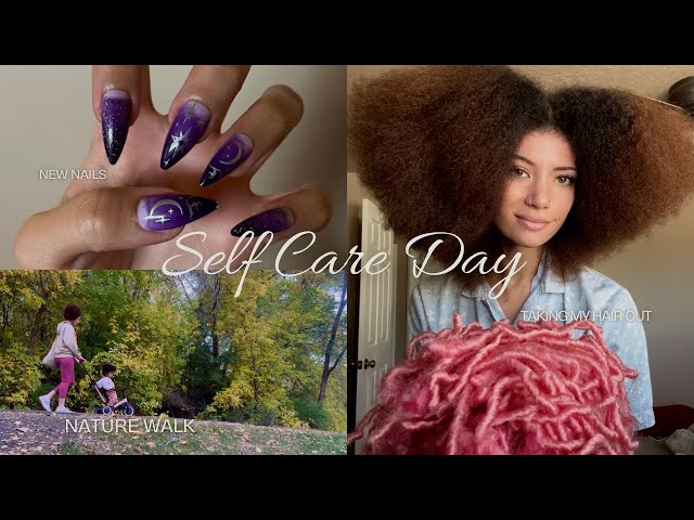 Seasonal Self Care + Reset Vlog 💆🏻‍♀️☕️ skin care, hair care, new nails, nature reset