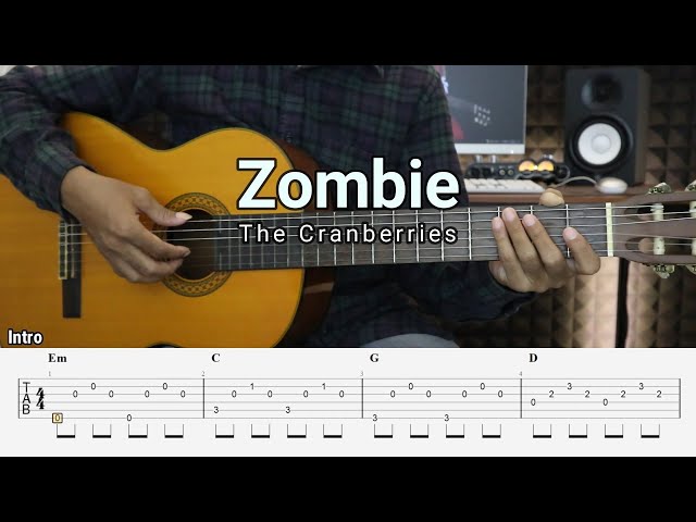 Zombie – The Cranberries - Fingerstyle Guitar Tutorial + TAB & Lyrics