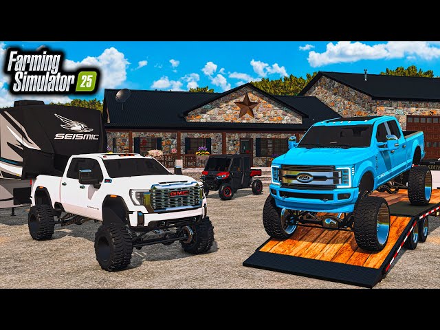 BUILDING $2,999,999 CAMPING MANSION! (LIFTED TRUCKS & CAN-AM) | FS25