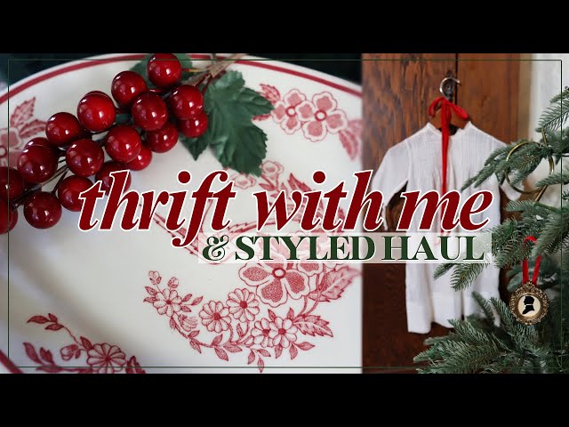 THRIFT WITH ME & STYLED THRIFT HAUL! | Goodwill Thrifting, Home Decor, Christmas Decor