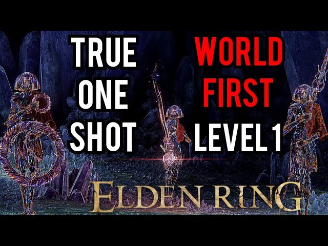 World First | Level 1 | Putrid Crystalian Trio | True One Shot | Elden Ring