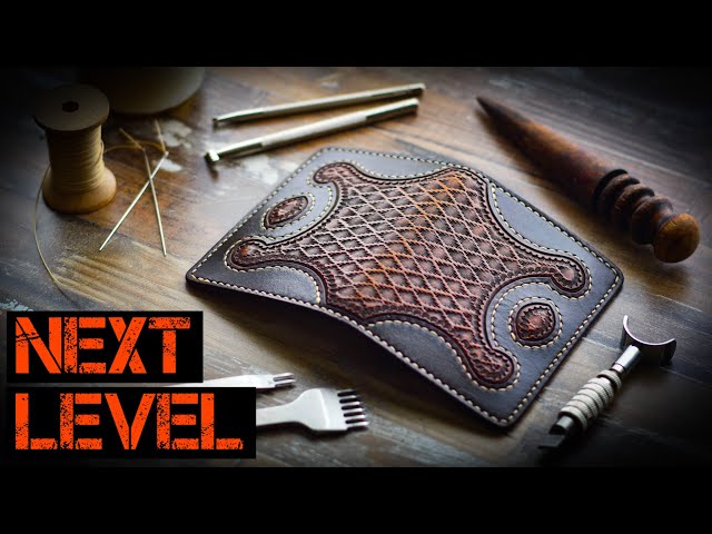 LEVELING UP MY OLD WALLET! - How to make a leather wallet - Leather Tooling - Leather Craft