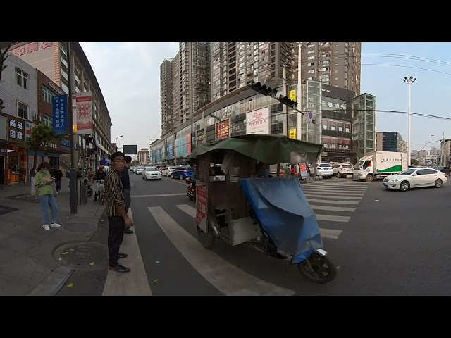 [4K] 360 Chengdu China Bikeshare Bike Ride Insta360 ONE X2