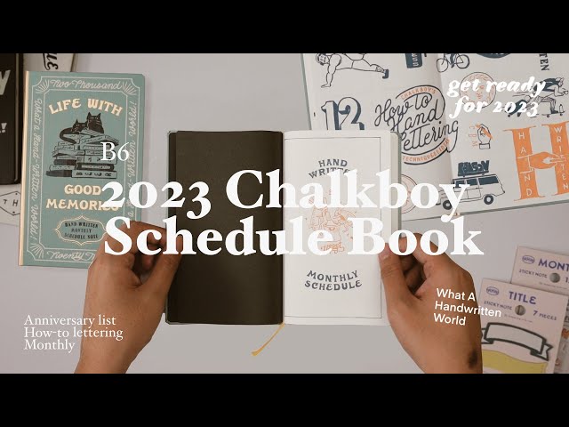 Get ready for 2023: B6 #CHALKBOY Schedule Book | What A Handwritten World