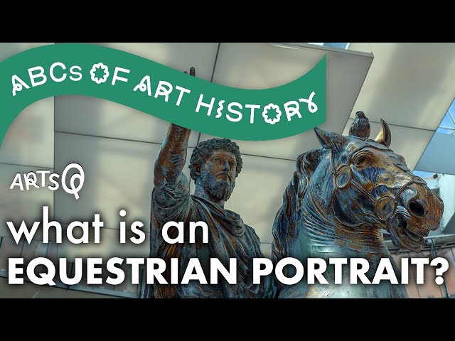 What is an equestrian portrait? | with the ancient Roman emperor Marcus Aurelius