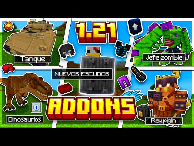 😎TOP 20 MEJORES ADDONS [MODS] SURVIVAL Para MINECRAFT PE/BEDROCK 1.21 | BEST ADDONS 1.21