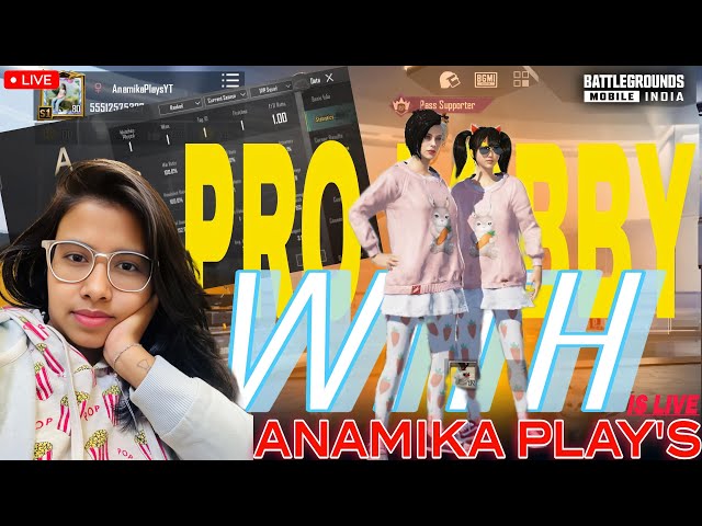 PRO LOBBY NOOB GAME PLAY | BGMI LIVE | Stream No:-45 #shorts #shortsfeed #anamikaplays