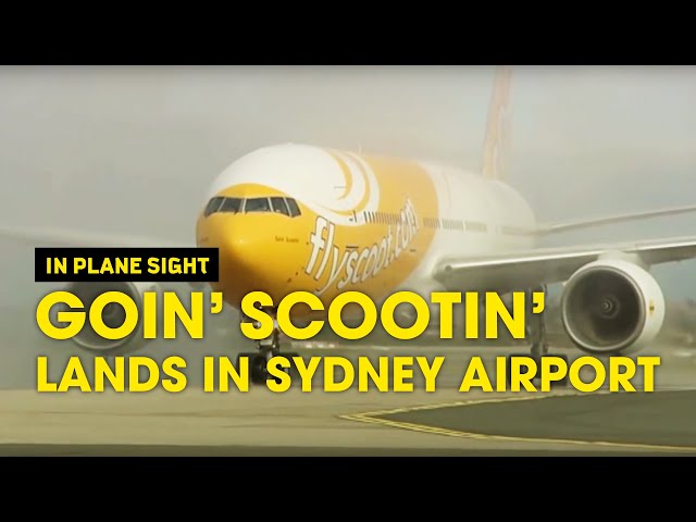 First Boeing 777 "Goin' Scootin" Lands at SYD airport - Scoot