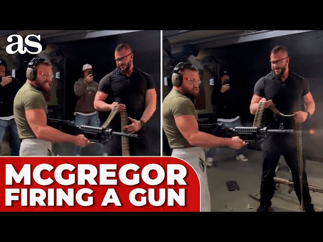 CONOR MCGREGOR goes VIRAL for wild video FIRING a MACHINE GUN