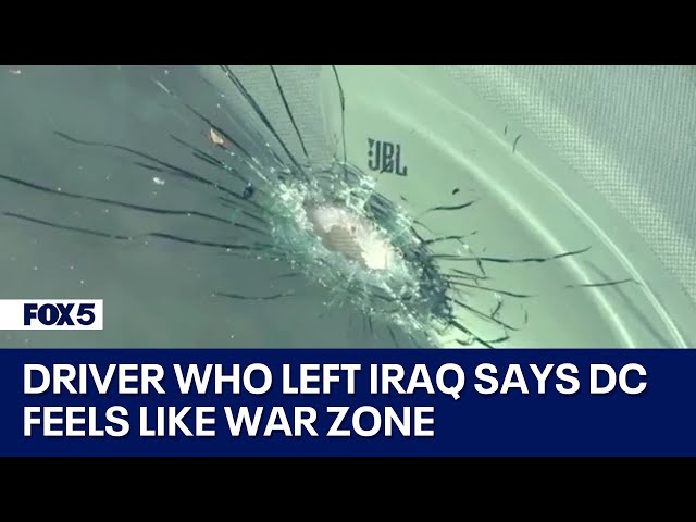 Uber sprayed with bullets in DC; driver who left Iraq says city feels like war zone