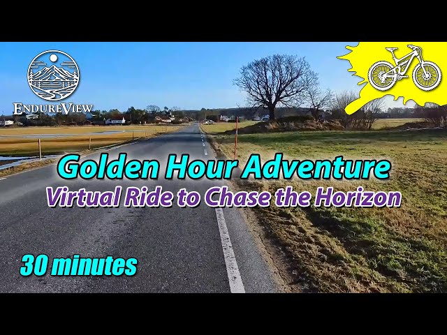 Golden Hour Adventure: 30-Minute Virtual Ride to Chase the Horizon! 🚴🌞