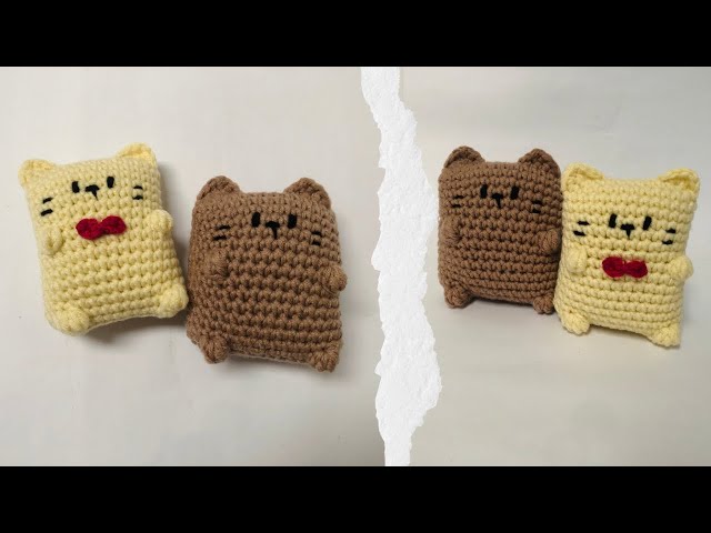 ENG | DIY Tutorial Crochet Cute Mini Cat Plushie Easy | Beginner Friendly