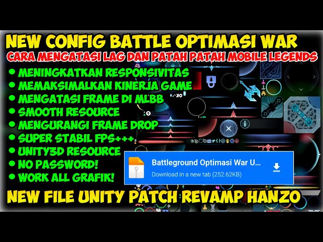 Update Config ML Anti Lag Terbaru Battlegrounds Optimasi War | Atasi Patah Patah Mobile Legends