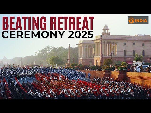 Beating Retreat Ceremony 2025 Live At Vijay Chowk  | DD India