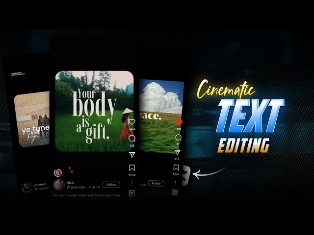 Instagram Trending CINEMATIC TEXT Video Editing In Mobile | Aesthetic Video Editing | Capcut Edit