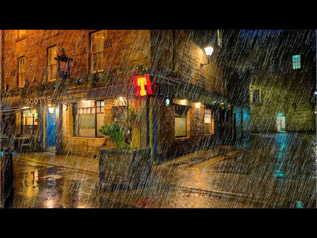 Edinburgh Relaxing Rain Sounds - Walking Tour 4K HDR