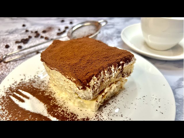 Tiramisu in just 5 minutes without eggs and without alcohol