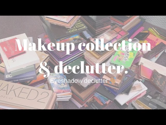 Makeup collection & declutter // part 5: eyeshadow palettes 😬  200+ palettes to go through..