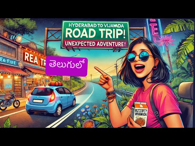 🚗 Unexpected Hyderabad to Vijayawada Road Trip! Best Food, Highways & Must-Visit Places 🌟 తెలుగులో🌟