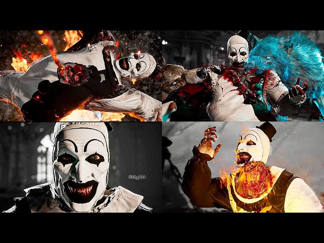 MORTAL KOMBAT 1: KHAOS REIGNS - All Fatalities & Animalities on Art the Clown «Terrifier» [4K 60FPS]