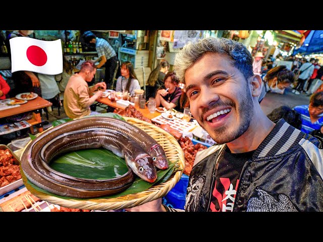 Trying STREET FOOD in JAPAN | They eat WHALE here! 🇯🇵