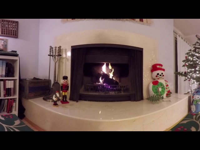 Yule Log Surprise (360 Fireplace Video)