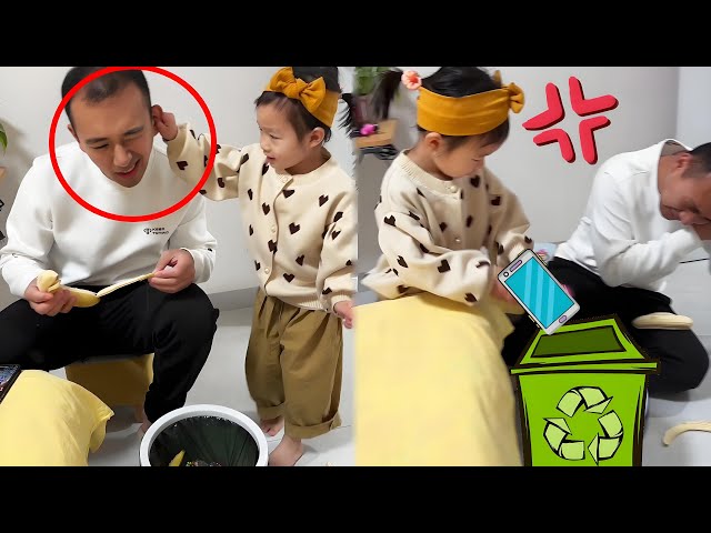 Dad Littered And Was Taught A Lesson By My Daughter#father#comedy#cutebaby#funnyvideos#smile